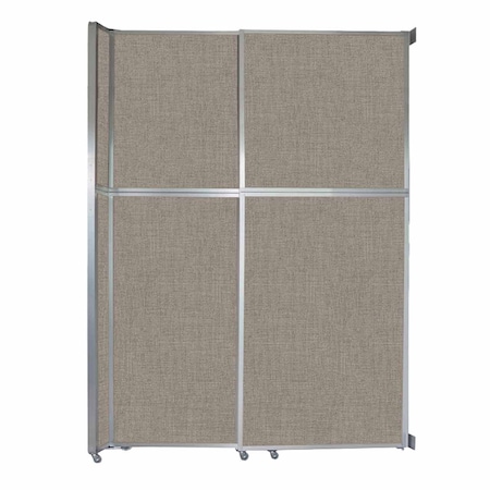 Versare Operable Wall Sliding Room Divider 6'10" x 10'3/4" Warm Pebble Fabric 1070264-1
